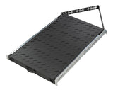 19" Fachboden ausziehbar, 1HE, 50kg Last, T=720mm, schwarz