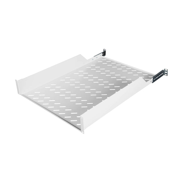 19" Fachboden Fix, 2HE, bis 50kg Last, T=650mm, Low Profile