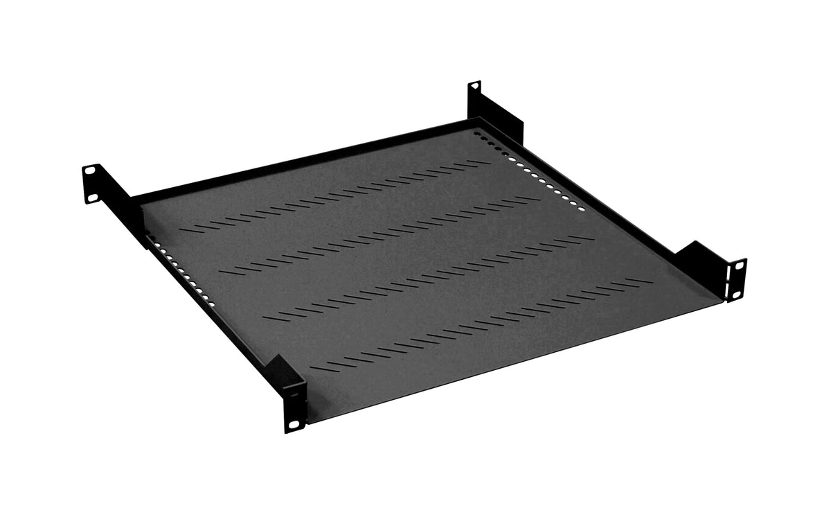 19" Fachboden Fix, bis 40kg Last,T=450mm,Low Profile,RAL9005