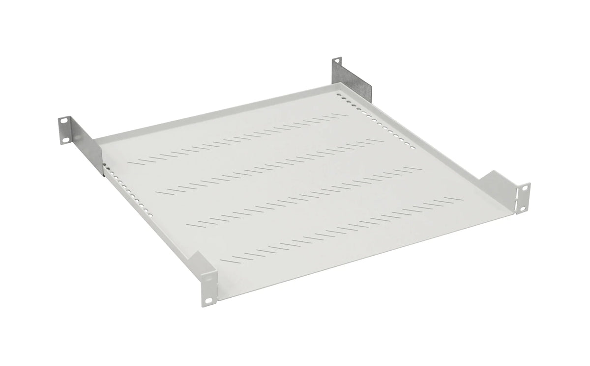 19" Fachboden Fix, bis 40kg Last,T=650mm,Low Profile,RAL7035