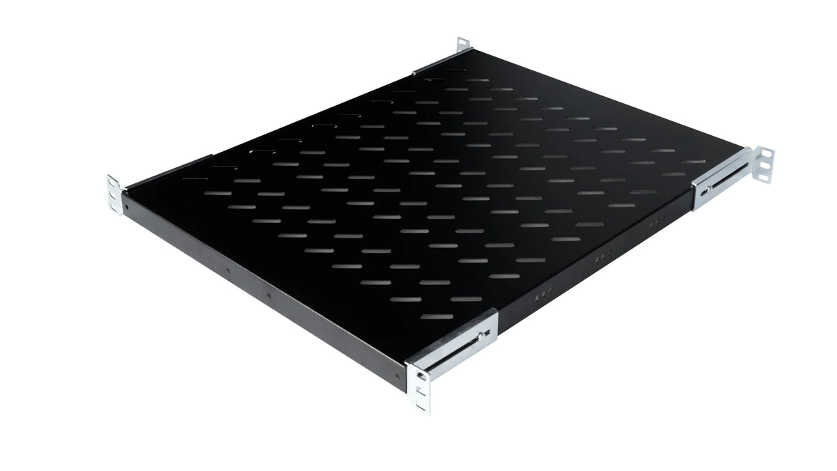 19" Fachboden Fix, bis 50kg Last, T=570mm, 1HE, RAL9005