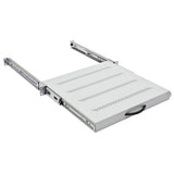 19" Fachboden mit Vollauszug, 30kg Last, T=450mm,1HE,RAL7035