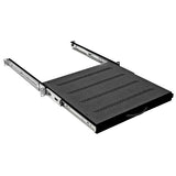 19" Fachboden mit Vollauszug, 45kg Last, T=550mm,1HE,RAL9005