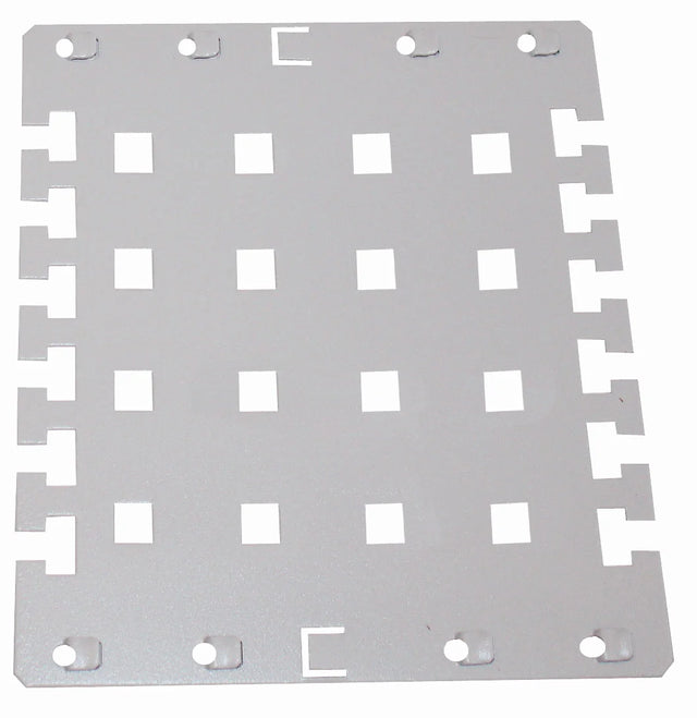 19" Kabelabfangplatte 170x150mm zur Montage an 19" Schienen