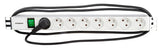 19" Netzleiste 8xUTE, Schalter, Profil ALU 1HE, 2m-Kabel