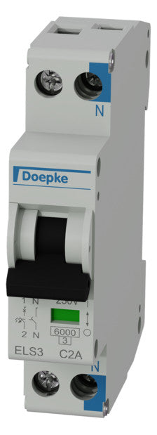 DOEPKE Leitungsschutzschalter AC C 2A ELS 3 C2/1+N/1TE 1+N 1TE 50Hz IP40
