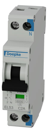 DOEPKE Leitungsschutzschalter AC C 2A ELS 3 C2/1+N/1TE 1+N 1TE 50Hz IP40