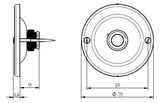 GROTHE Klingeltaster Ms ms UP rnd 28mm KS 2075