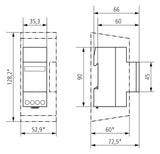 THEBEN Betriebsstundenzähler analog REG BZ 145 24V DC 24V 99999h IP65 netzsync