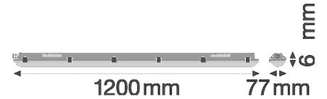 LEDVANCE LED-Feuchtraumleuchte 20W 4000K DP VAL 1200 20W 4000K IP65 2400lm gr