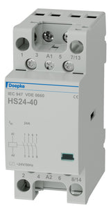 DOEPKE Installationsschütz 24A 24V/AC 4S HS 2-024AC/24-40 440V/AC 1500W/AGL 2TE