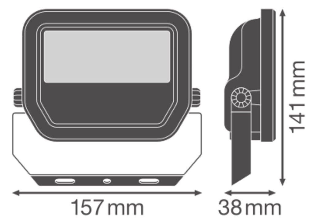 LEDVANCE LED-Anbaustrahler 11-17W Konv FL 20 P 17W 2K4LM 830 PS SY100 BK 1LED