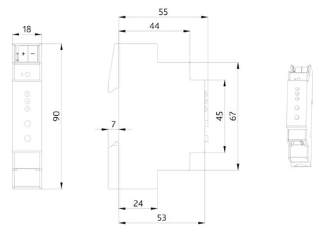 BEG Gateway KNX REG LED 1TE IP20 LK-IP/KNXs REG