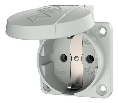 MENNEKES Anbausteckdose IP54 50x50mm ger 11010 gr Kst schraubl.Kl hfr