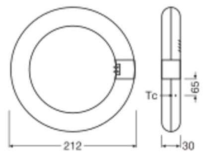 LEDVANCE LED-Röhrenlampe G10q 11W 3000K LED TUBE T9 C 22 EM V 11W 830 G10Q ws F