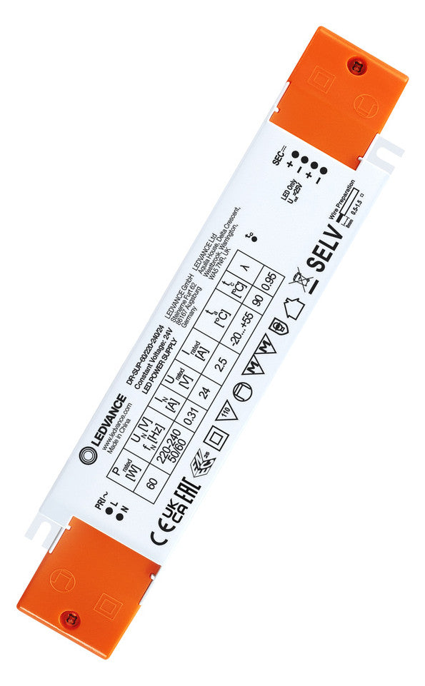 LEDVANCE LED-Trafo 60W 24V IP20 Kstgeh DR-SUP -60/220-240/24 stat 198x43x30mm