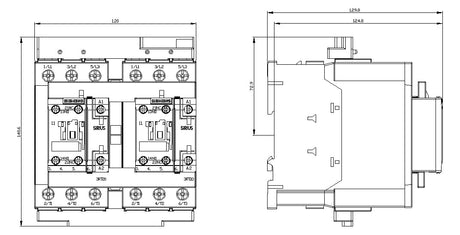 SIEMENS Wendeschütz AC 37kW/AC 80A/AC 3RA2338-8XB30-1AL2 230V/50Hz