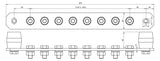 DEHN SE Potentialausgleichschiene V2A PAS I 8AP M10 V2A n.Klemme V2A Aufb_fix