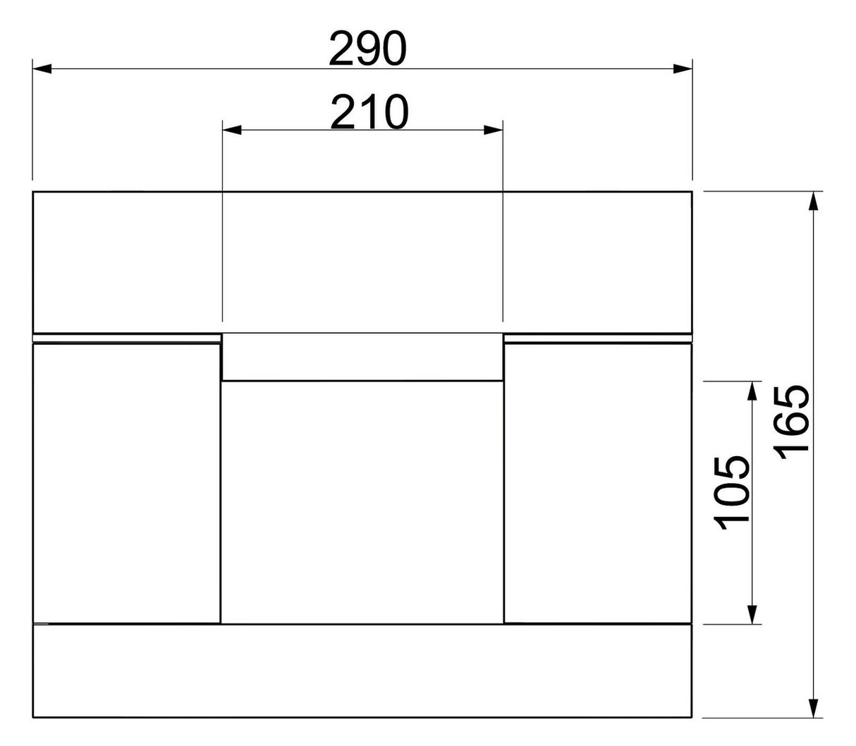 BETTERMANN Brandschutzkanal I90 E30 BSKD09-K1021 unbeh 290x165mm L1000mm