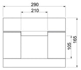 BETTERMANN Brandschutzkanal I90 E30 BSKD09-K1021 unbeh 290x165mm L1000mm