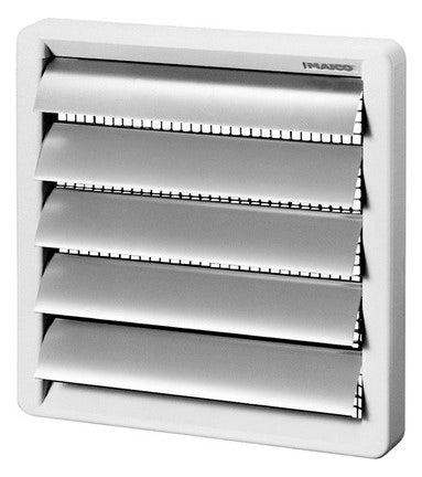 MAICO Wand-Jalousieklappe Kst 370x370mm AS 25  255mm ausblas Mit Einbaurahmen