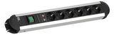 BACHMANN Steckdosenleiste 6f sw 2m 35° PRIMO 331.013 m.Ein/Aus IP20 ÜSS 1,5qmm