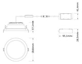 LEDVANCE LED-Einbaustrahler 12-18W EVG DL CMFT D150 P 18W MS 940 OP WT 1LED ws