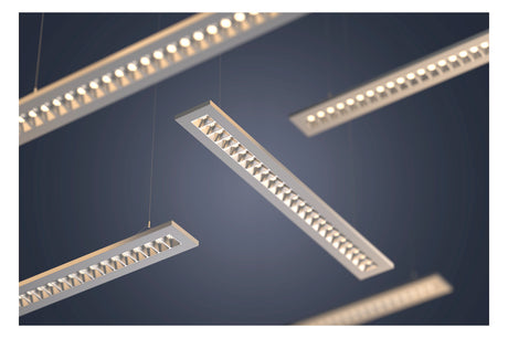 RIDI LED-Pendelleuchte 2LEDs 4000K Konv F-LINE-RT2X145/30ND-SM-SET 7947lm R=mt
