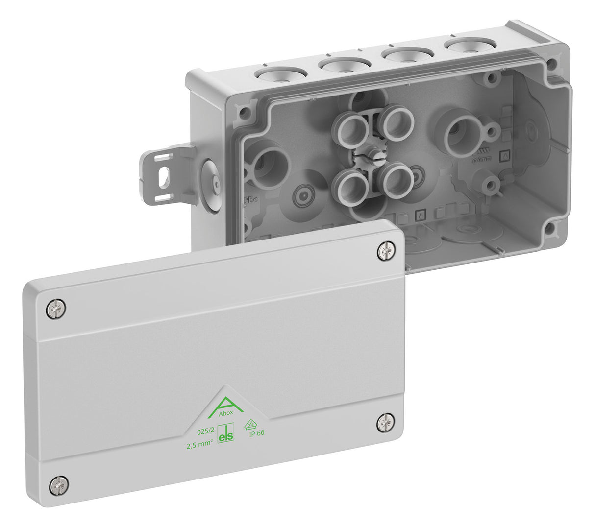 SPELSBERG Abzweigkasten 87x152mm Kst gr Abox 025/2 AB-L IP66 IK07 hfr
