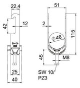 BETTERMANN Bügelschelle 40-46mm 1f ST BS-W1-K-46 FT Winkelprofil W=Kst