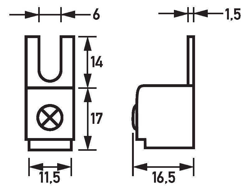 DOEPKE Einspeiseklemme 80A 25qmm B13mm AS 25-Gi Flachschiene