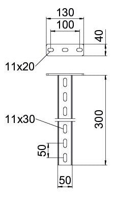 BETTERMANN Hängestiel ST 300mm U-Profil US 3 K 30 FTK SW 5kN