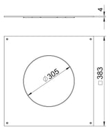 BETTERMANN Montagedeckel ST rnd trocken DUG 350-3 R9 383x383mm 4mm