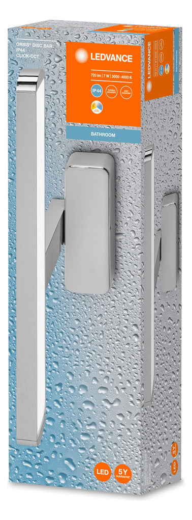 LEDVANCE LED-Wandanbauleuchte 7W 3000K ORBIS Disc Bathroom Mirror 400mm Ch 380l