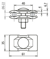 DEHN SE Parallelverbinder ST f/vz  22mm PV 6.22 FRM10X40 STTZN Klemmschraube