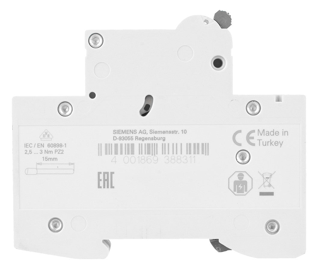 SIEMENS Leitungsschutzschalter UC B 20A 5SL6120-6 1p 400V 1TE 50Hz IP20