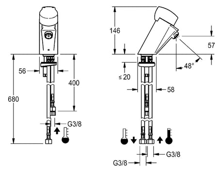 Franke AQUAMIX ZEROCOMB Selbstschl.-EHM DN15 für 5 l-Untertischspeicher,m.Griffkappe | 2000101062