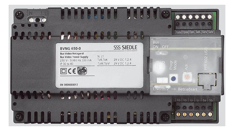 SIEDLE Steuergerät Video 29V DC Bus IP20 BVNG 650-0 Türöffn 31Tln ProgrSperre