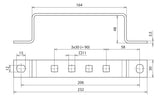 DEHN SE Erdungsschiene V2A ES 4AP 11X11 V2A