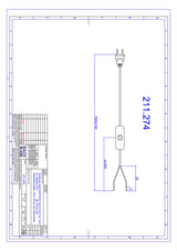 BACHMANN Netzanschlussleitung 1,8m 2,5A 211.274 2x0,75qmm ws IP20 Euro-Steck