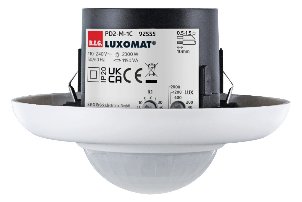 BEG Präsenzmelder 360° UP rws IP20 fernb PD2-M-1C-UP Präsenzmelder 2300W