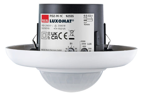 BEG Präsenzmelder 360° UP rws IP20 fernb PD2-M-1C-UP Präsenzmelder 2300W