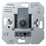 GIRA Dimmer Dreh/Druckkn uni 100-1000W Einsatz 118100 UP