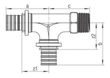 Rehau T-Stück RAUTITAN RX+ 20 - 20 - R 1/2 | 14564011001