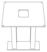 SIEDLE Briefkastenfuß Rechteck VA edst ZE/STL 462 x 462 500mm