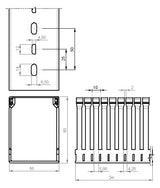 UNEX Verdrahtungskanal 80x60 grau,RAL7035,PVC-M1 80.60.77