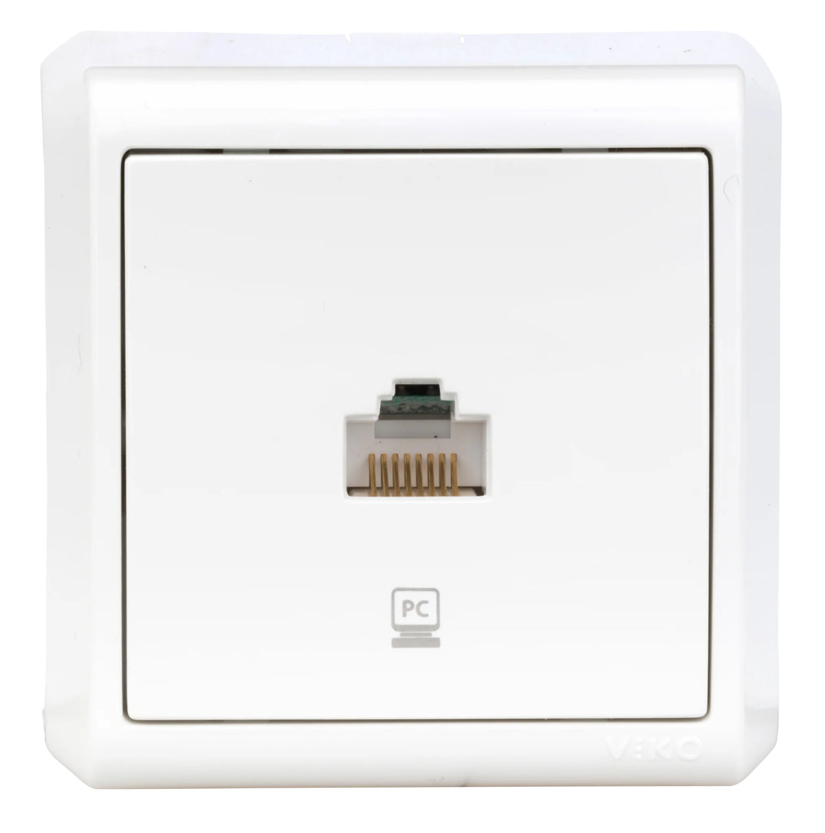 1fach Datendose CAT5e, Schraubklemme, IP20, weiß, Aufputz