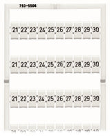WAGO Klemmenmarkierung ws RM=5mm 21-30 Serie 793 793-5504 horiz