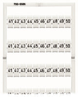 WAGO Klemmenmarkierung ws RM=5mm 41-50 Serie 793 793-5506 horiz