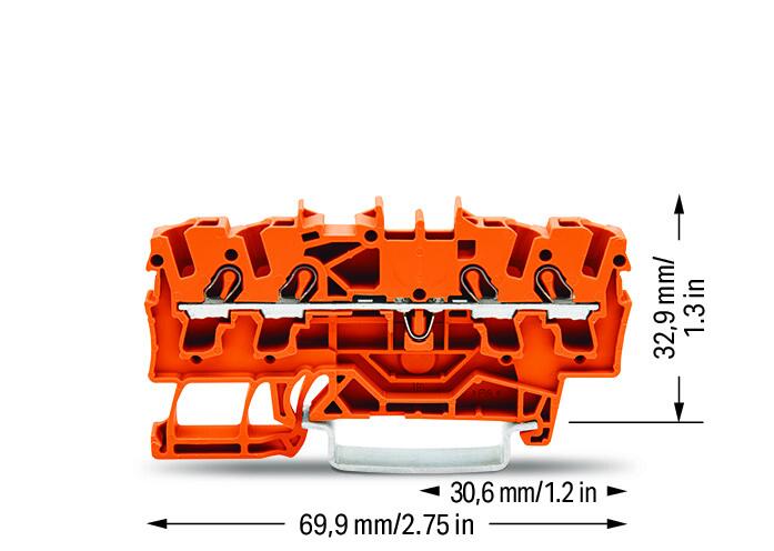 WAGO Reihenklemme 1Etage 4kl or 24A TS35 Serie 2002 2002-1402